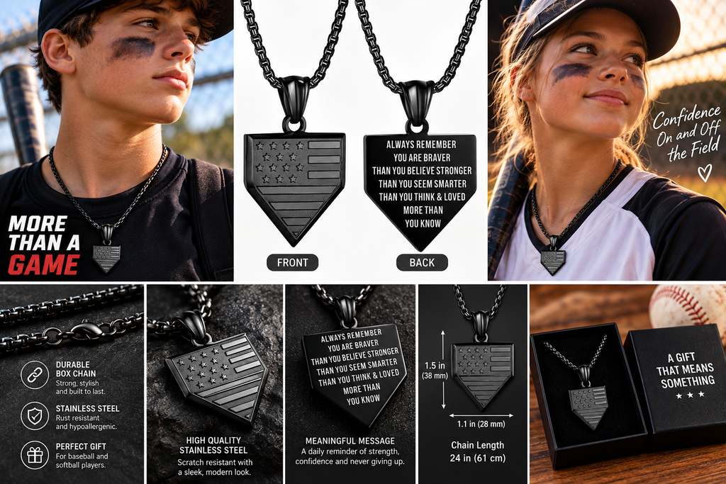Stay Brave Baseball & Softball Necklace