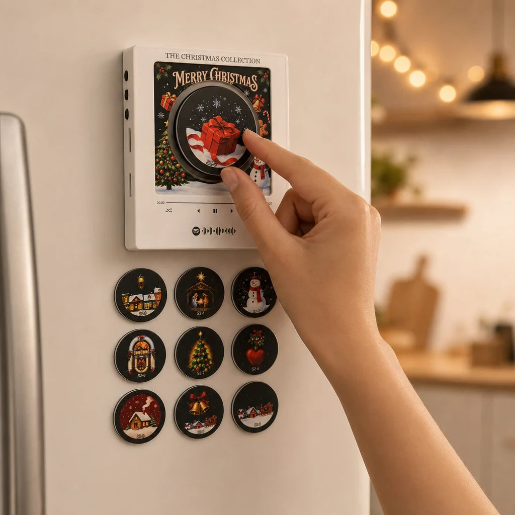 Musical Christmas Vinyl - Fridge Magnet Set