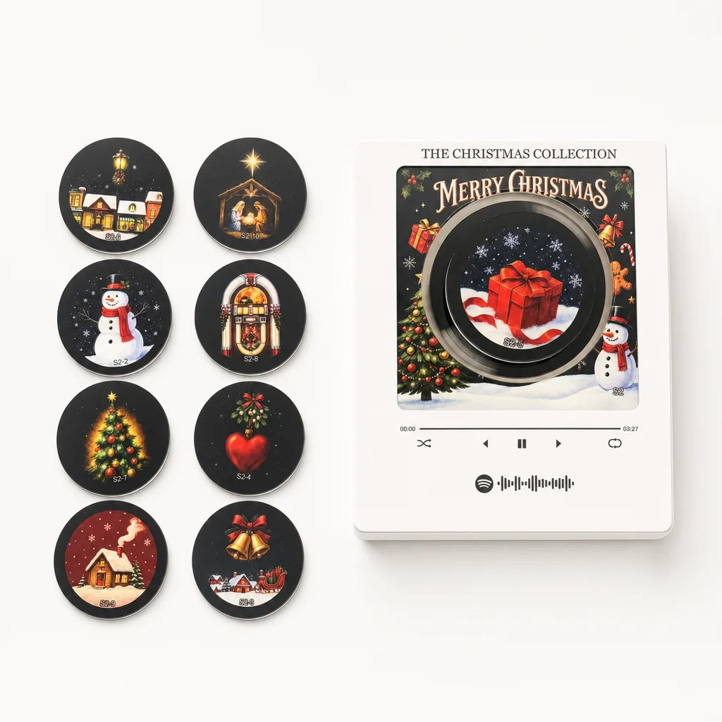 Musical Christmas Vinyl - Fridge Magnet Set